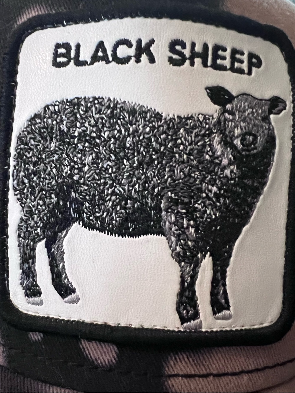 Goorin Bros Animal The Farm Black Sheep Bleach Acid Wash Trucker Hat Snapback - Picture 5 of 12